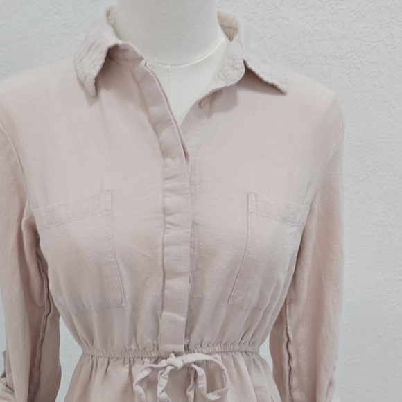 Jessica Simpson Pale Blush Shirt Mini Dress - Picture 8 of 8